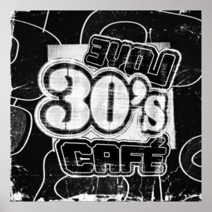 Vintage Love 30's Cafe - Poster