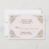 Vintage Love Key Wedding RSVP (Achterkant)