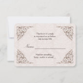 Vintage Love Key Wedding RSVP (Achterkant)