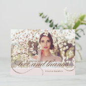 Vintage Love & Merci Photo Grad Carte de remerciem (Debout devant)