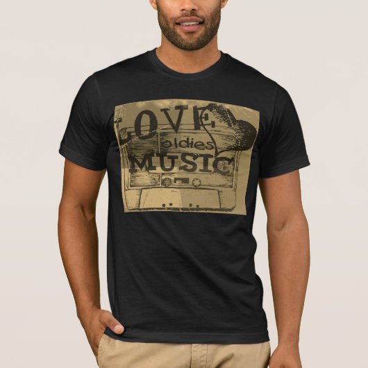 Vintage Love oldies muziek 3 T-shirt (Voorkant)