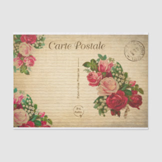 Vintage Love Romantic Rozen Floral Flowers Tissuepapier