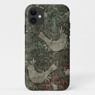 Vintage LoveBirds geprägde print hoes iPhone 5