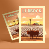 Vintage Lubbock Texas Briefkaart