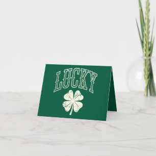 Vintage Lucky Clover St. Patrick's Day  Kaart