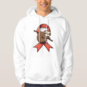 Vintage luiaard bewustzijn lint Support Vector Art Hoodie