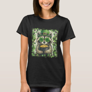 Vintage Luipaard Grappige St. Patrick's Dag Wasbee T-shirt