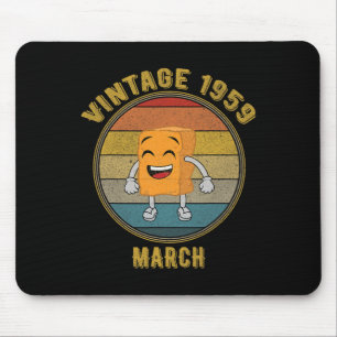 Vintage maart 1959 Kipnugget Lachend Ongelukkig Muismat