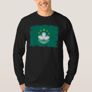 Vintage Macao-vlag Macanese Onafhankelijkheidsdag T-shirt