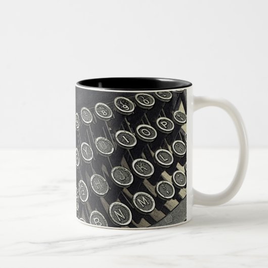 Vintage machine à écrire personnalisée Mug (Droit)