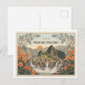 Vintage Machu Picchu Peru Postcard Briefkaart (Voorkant / Achterkant)