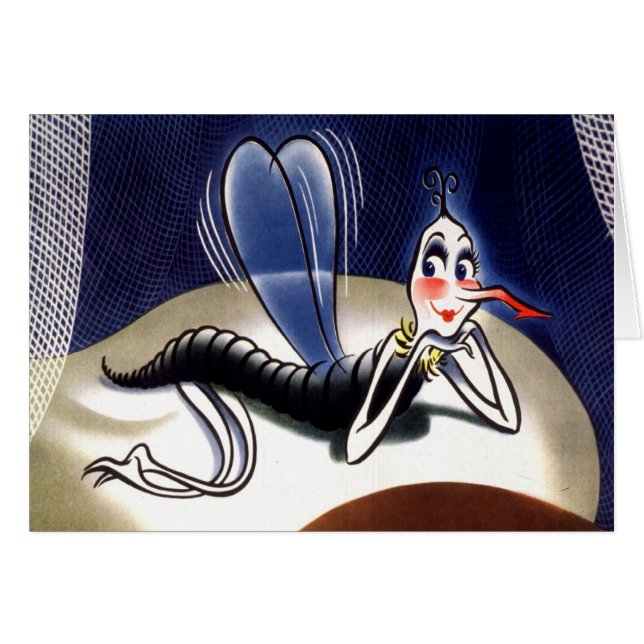 Vintage Madame Malaria Mosquito (Devant horizontal)