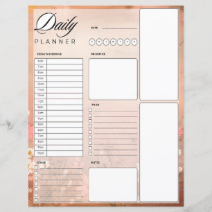 Vintage madeliefjes dagelijkse planner