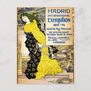 Vintage: Madrid International Exposition, 1893-94 Briefkaart