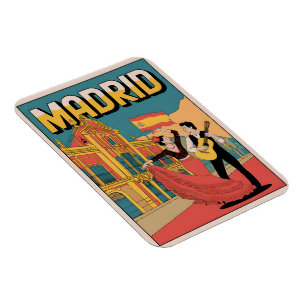 Vintage Madrid Spanje flamenco souvenirs, cadeaus Magneet