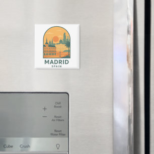 Vintage Madrid Spanje Reizen – Retro Stad Magneet