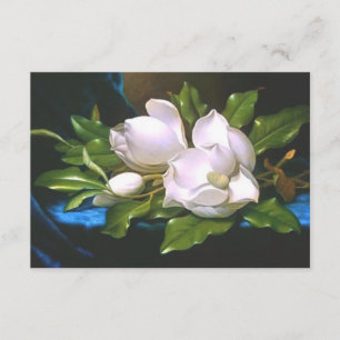 Vintage Magnolia Carte pour notes blanc personnali