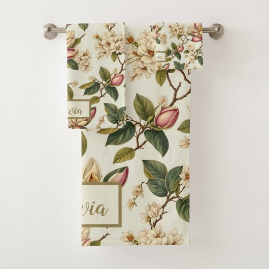 Vintage Magnolia Fleur Fleur Fleur Fleur Laisser M (En situation)