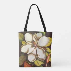 Vintage Magnolia Flowers Plant met zaad Tote Bag