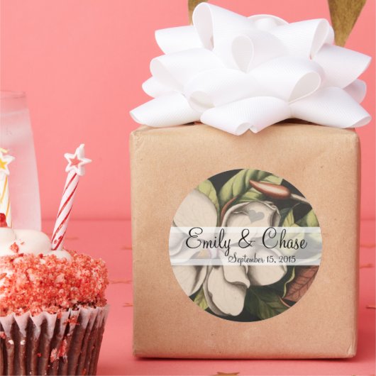 Vintage Magnolia Wedding Stickers (Feest)