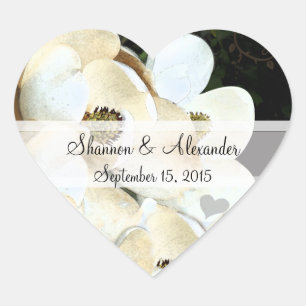 Vintage Magnolia Wedding Stickers