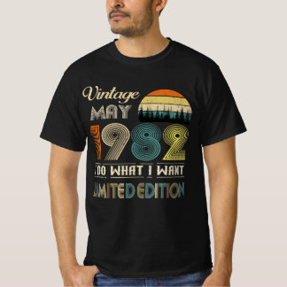 Vintage mai 1982 T-shirt - Anniversaire de style r