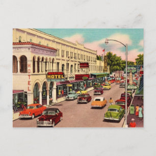 Vintage Main Street Ft. Myers Briefkaart