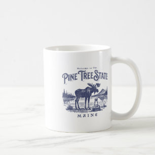 Vintage Maine Retro Staatsparken Us Reizen Wandel Koffiemok