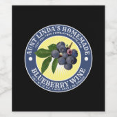 Vintage Maison Blueberry Wine Étiquette Modèle (Étiquettes simples)