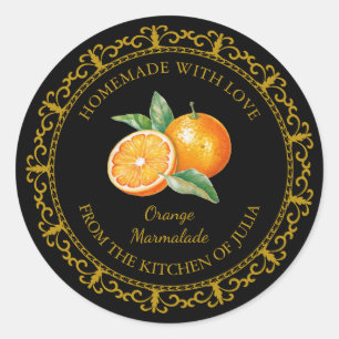 Vintage maison Orange Marmalade Étiquette l Noir