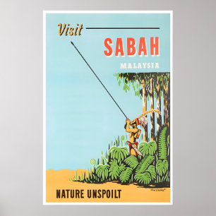 Vintage Maleisië Kunst Maleisische Print Retro Rei