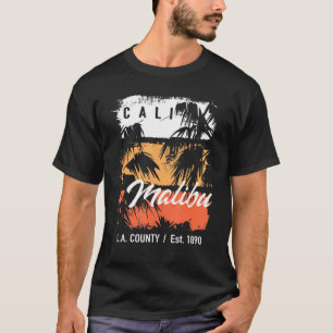 Vintage Malibu Beach California Surf Cali Surfing T-shirt