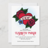 Vintage Maman Tattoo Baby shower Invitation (Devant)