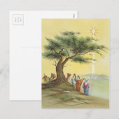 Vintage Mannen met kerstmis Feestdagenkaart (Voorkant / Achterkant)