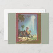 Vintage Mannen met kerstmis Feestdagenkaart (Voorkant / Achterkant)