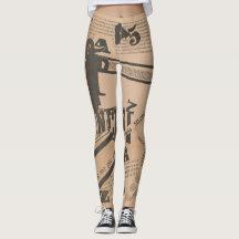 Vintage Manuscript Boek Pagina Print Yoga Leggings