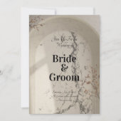 Vintage Marble Arch Botanical Wedding Invitation (Devant)