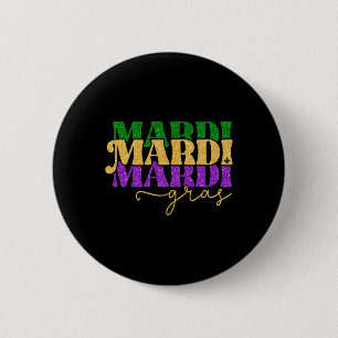Vintage Mardi Gras Festival New Orleans Dames Here Ronde Button 5,7 Cm