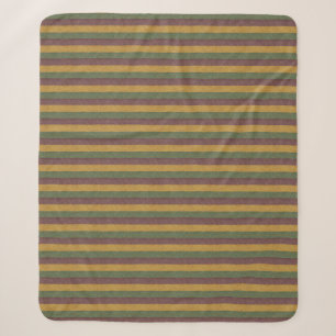 Vintage Mardi Gras gestreept Sherpa Deken