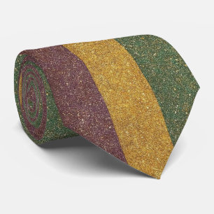 Vintage Mardi Gras gestreept Stropdas
