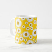 vintage marguerite rétro sunshine mug jaune (Devant gauche)