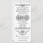 Vintage Mariage Billet Invitation (Devant)