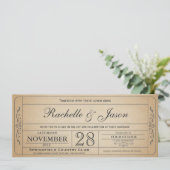 Vintage Mariage Billet Invitation (Debout devant)