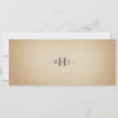 Vintage Mariage Billet Invitation (Dos)