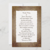 Vintage Mariage Certificat Invitation (Dos)