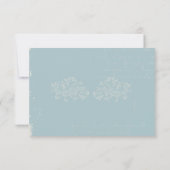 Vintage mariage damassé RSVP Blue (Dos)