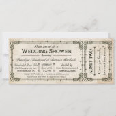 Vintage Mariage Douche Billet Invitations I (Devant)