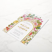 Vintage Mariage Foil Invitation (Rotation)