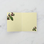 Vintage Mariage Peacock Merci Cartes de notes (Intérieur)