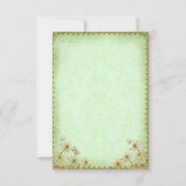 Vintage Mariage vert Floral Merci (Dos)